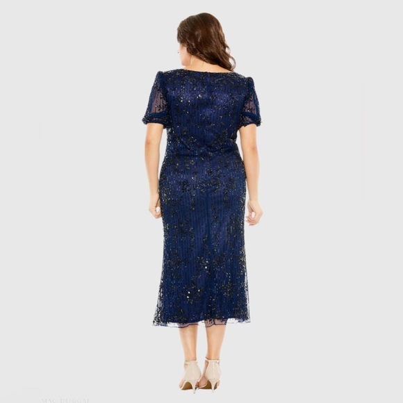 NWT Mac Duggal Midnight Blue Women's Dress $598 5940 18w - Picture 2 of 3